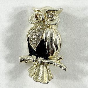 Fashion Decorative Owl On Branch Brooch Pin